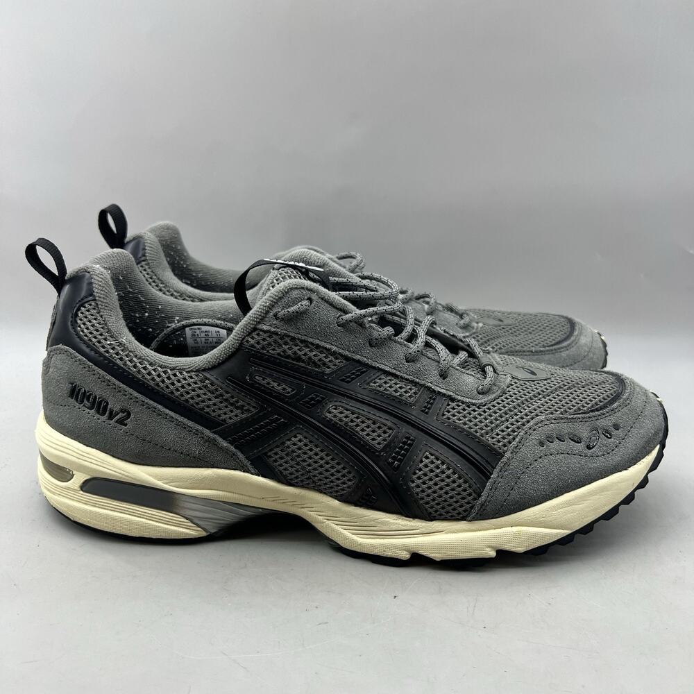 Asics GEL-1090 V2 Running Shoes Men Size 11 Gray Suede Mesh Comfort Low Sneakers